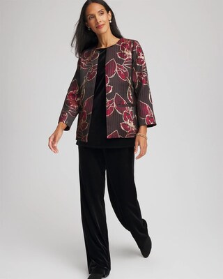 Travelers™ Collection Jacquard Foiled Floral Jacket | Chico's